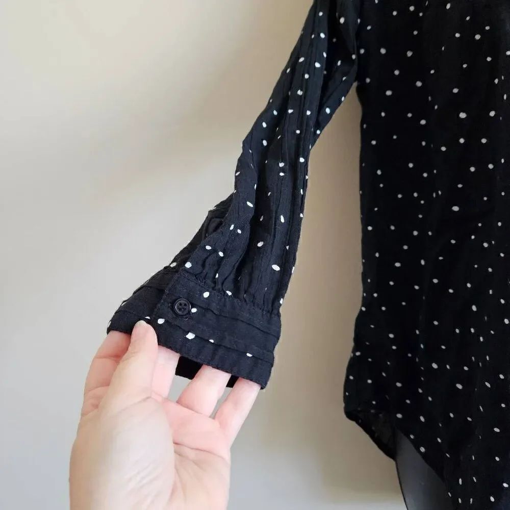 Paige Polka Dot Button Down Long Sleeved Top - Picture 4 of 6